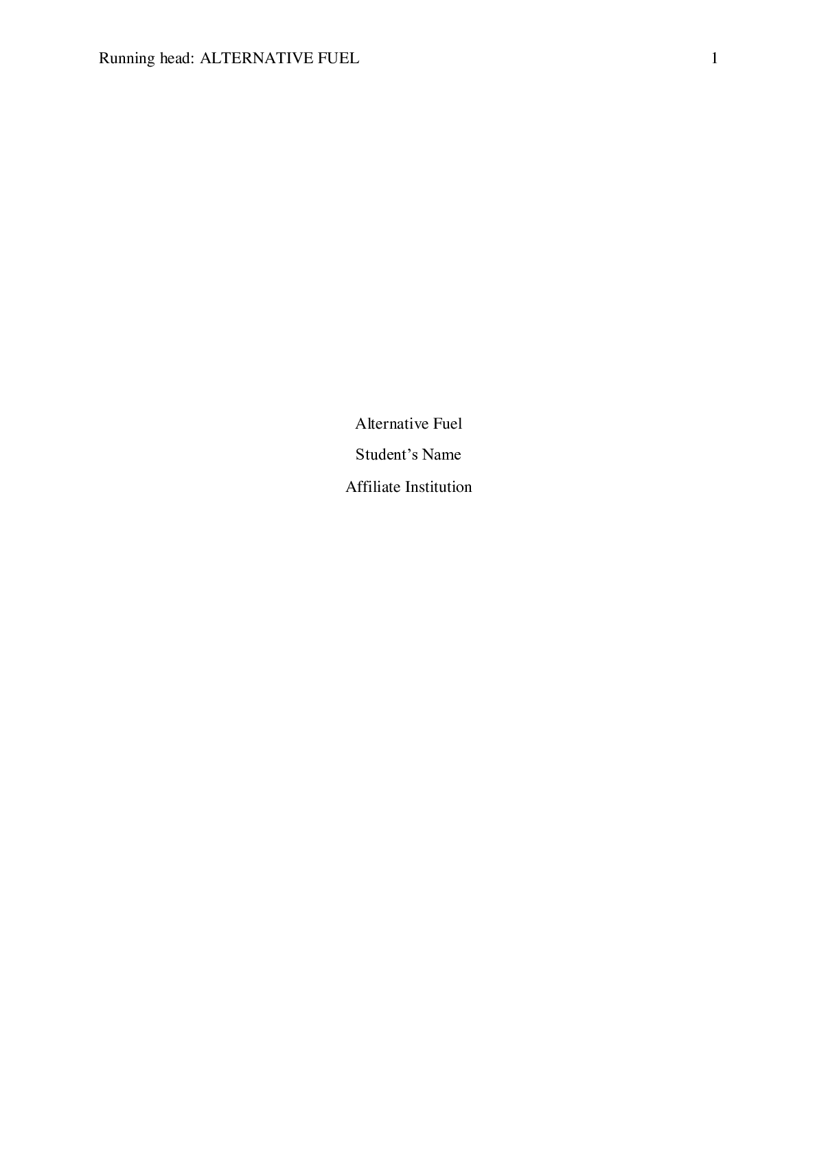 Preview image for Alternative Fuel Company Case